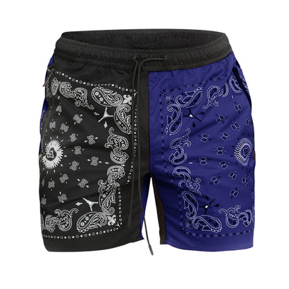 Athletic Color Match Short Sleeve Two-Piece Sports Suit