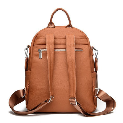 Women's Soft Leather Single Backpack