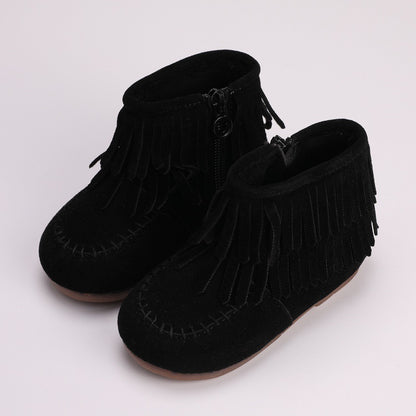 Girls Winter New Fringed Boots