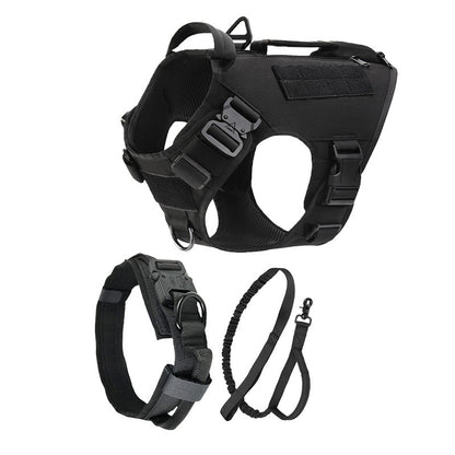 Tactical Dog Vest Medium To Large Dogs Quick Release Chest Strap 3-piece Set