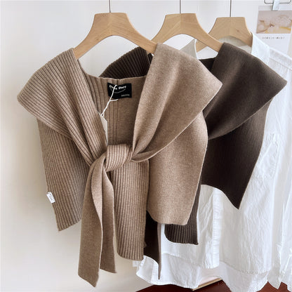 Air-conditioned Room Shoulder Pad Internet Celebrity Knotted Shirt Women's Scarf