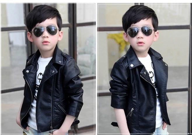 The Signature Biker: Children’s Heritage Leather Jacket