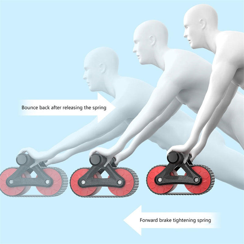 AbRoller Pro: Double Wheel Automatic Rebound Ab Wheel Roller for Men & Women