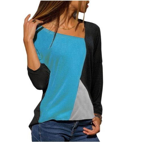 Stitching long sleeve t-shirt