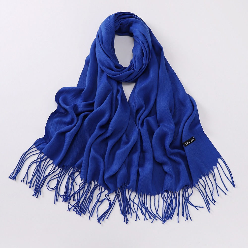 Autumn And Winter Cashmere-like Solid Color Long Scarf