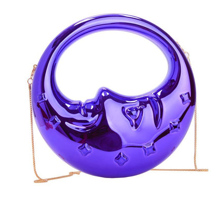 Women's Moon Handbag Niche Creative Shape Shoulder Messenger Bag