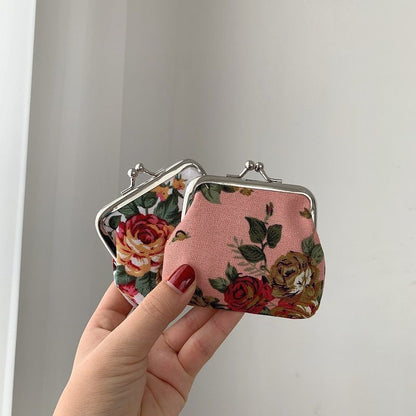 Retro Mini Canvas Coin Purse