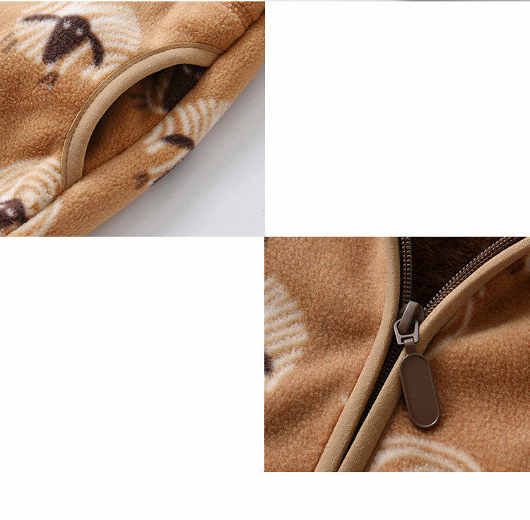 Unisex Arctic Plush Fleece Utility Jacket