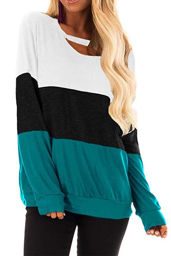 Colour matching long sleeve T-shirt