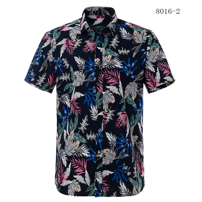 European Beach Aesthetic Printed Short Sleeve Shirt