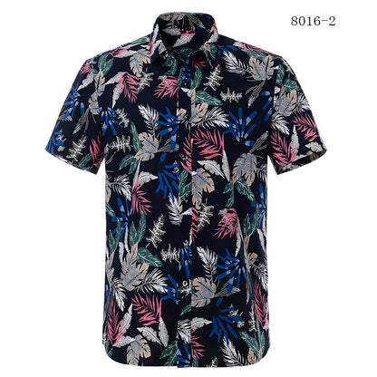 European Beach Aesthetic Printed Short Sleeve Shirt