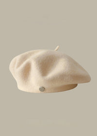 Small Round Mark Woolen Beret
