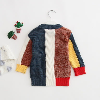 Avant-Garde Patchwork Artisan Knit Sweater