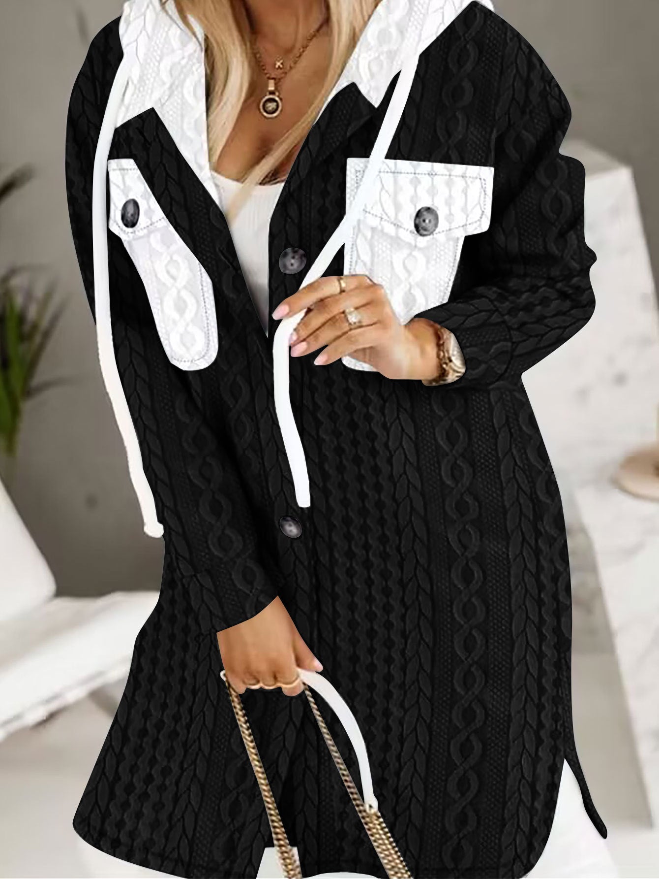 Fashion New Hooded Coat Women's Clothing