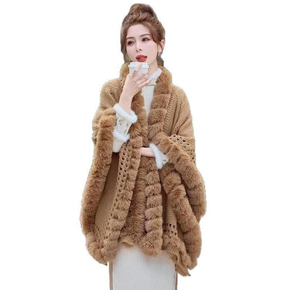 Fleece-lined Shawl Thickened Lazy Plush