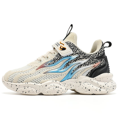 The Vintage Kinetic: Fashion Mesh Retro-Style Sneakers