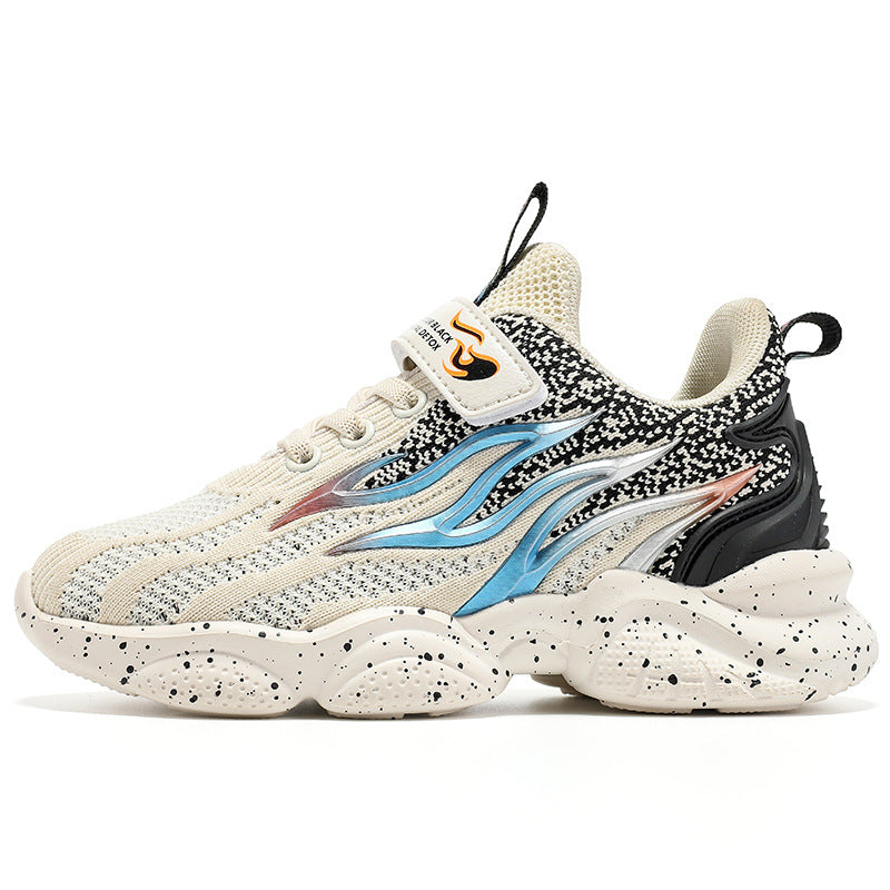 The Vintage Kinetic: Fashion Mesh Retro-Style Sneakers