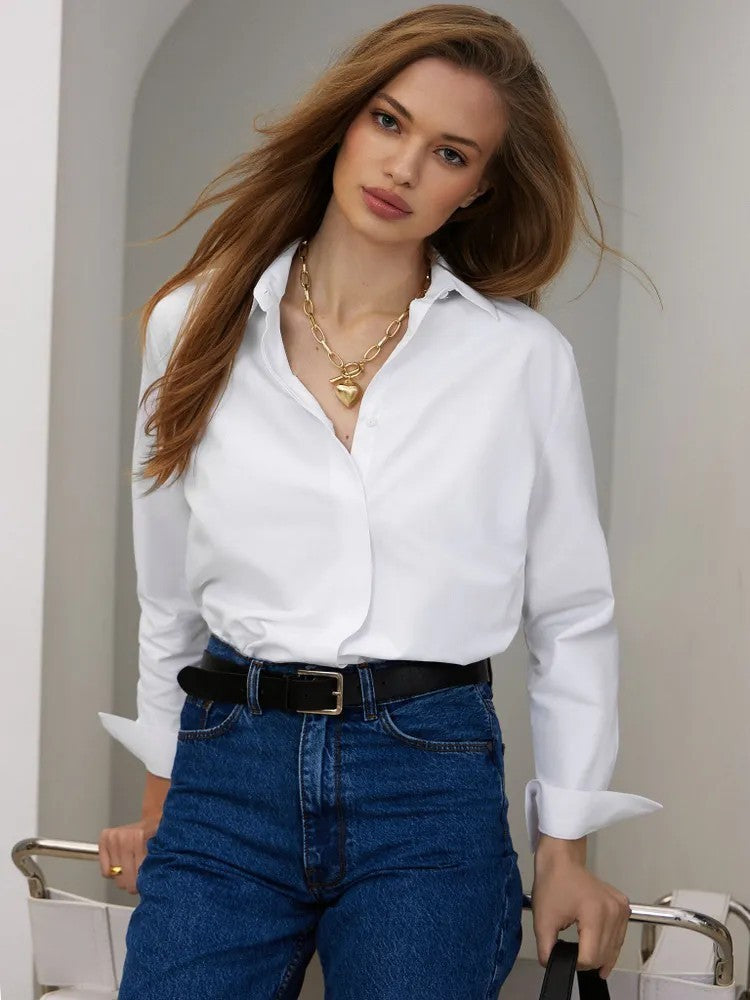 Foreign Trade Shirt Design Blouse Versatile Casual Long Sleeve