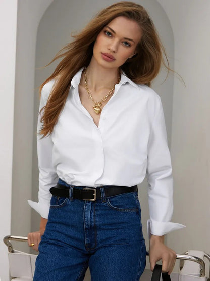 Foreign Trade Shirt Design Blouse Versatile Casual Long Sleeve