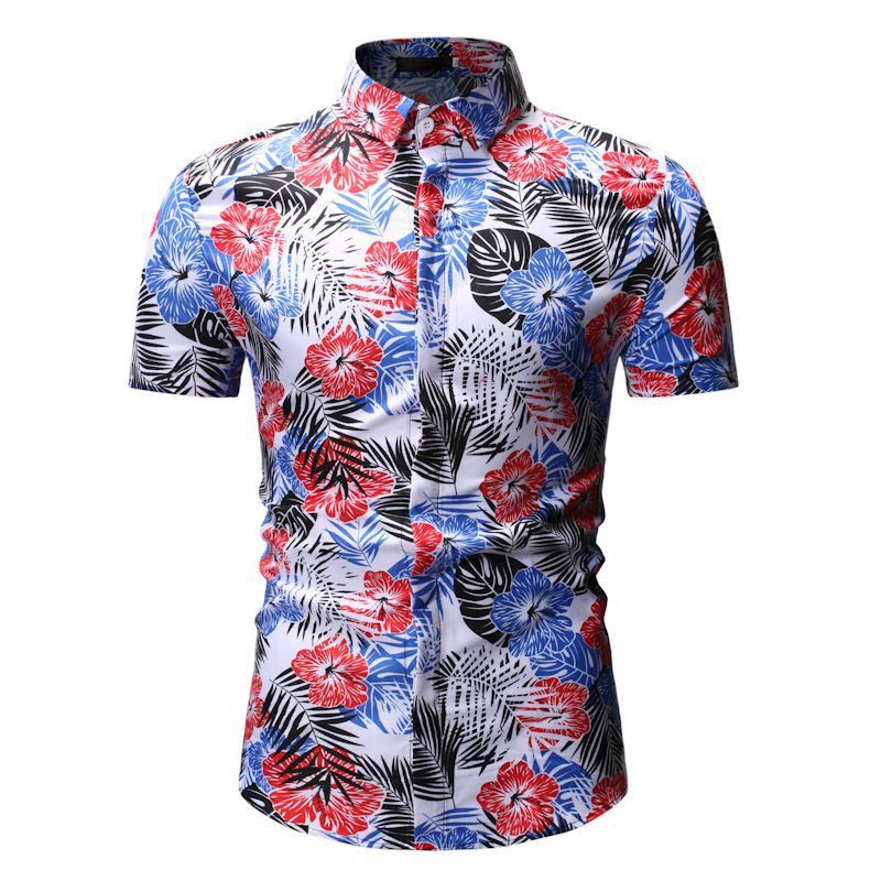 Lush Summer Beach Short Sleeve Floral Fashion Shirt