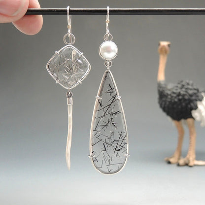 Antique Silver Earrings Retro Ornament Accessories Ear Hook Women