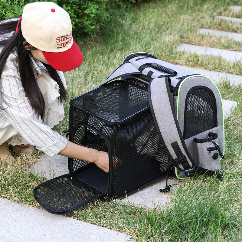 Cat Bag Portable Cat Backpack Extendable Pet Diaper Bag