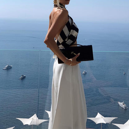 Solid Color Wide-leg Pants