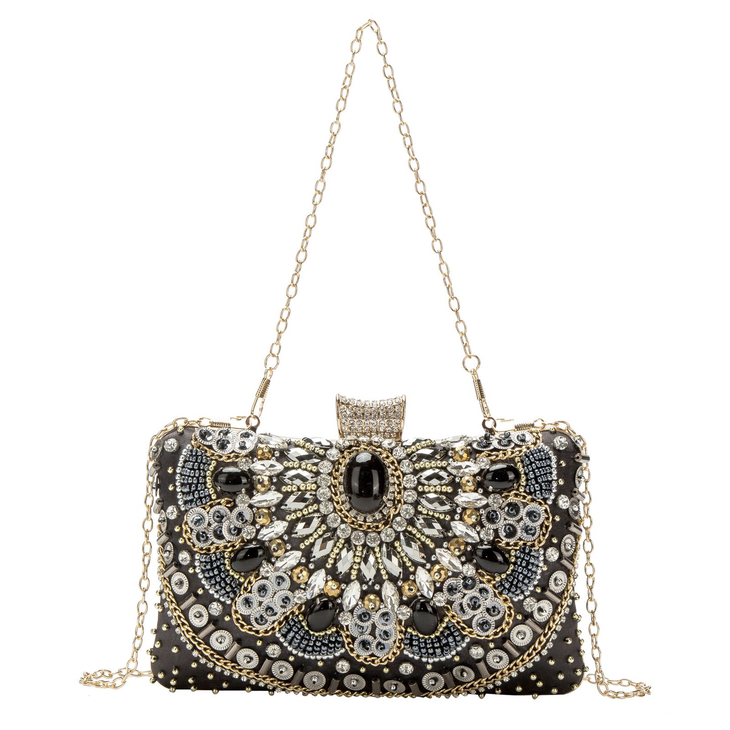Retro Pearl Embroidery Dinner Bag Handmade Beaded Women's Hand-held