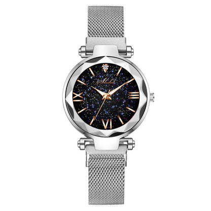 Starry Quartz Watch Lazy Magnet Strap