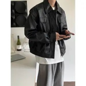 American Vintage Motorcycle Leather Jacket Iconic Retro Boldness