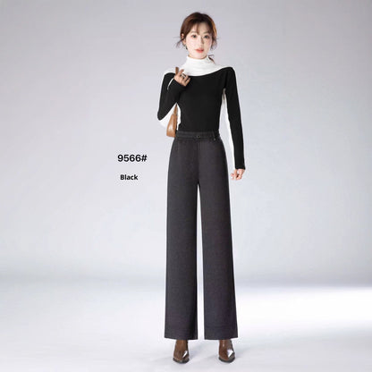Fashionable All-matching High Waist Drooping Casual Straight Pants
