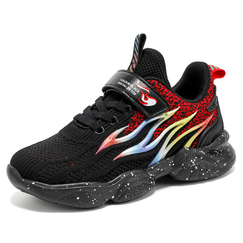 The Vintage Kinetic: Fashion Mesh Retro-Style Sneakers