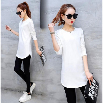 Casual Slim Solid Color Top Bottoming Shirt