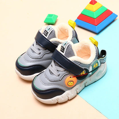 The Leather Hearth: Leather Short-Plush Boys’ Walking Cotton Shoes
