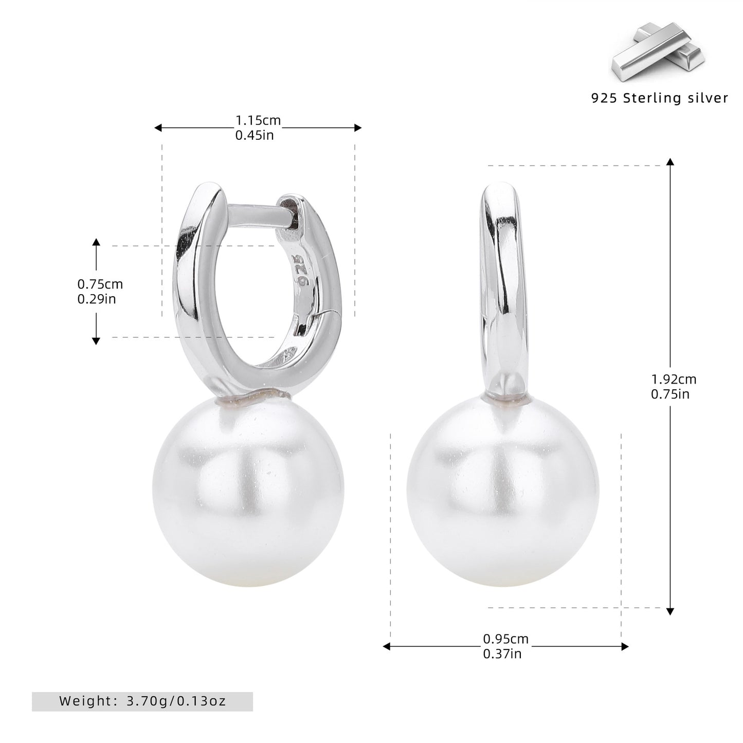 Sterling Silver Temperamental Fairy Pearl Earrings