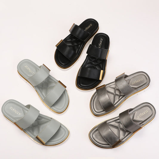 Platform Slippers Velcro Fashion Women