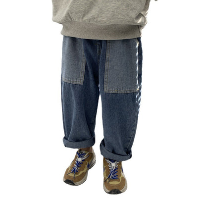 Childrens Clothing Girls Casual Trousers Boys Jeans Versatile Playwear