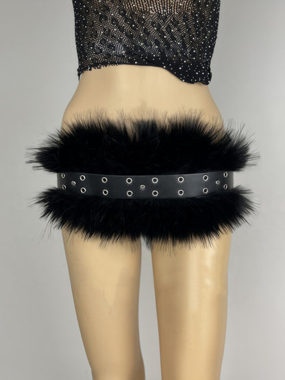 Fur Belt Retro Easy Matching Plush Waist Chain Waist Seal Waist Decorations