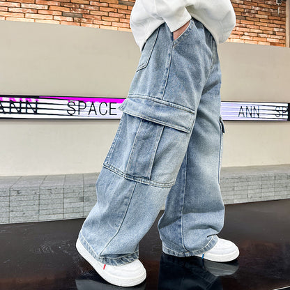 Essential Seasonal Transition Straight-Cut Jeans