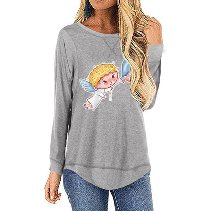 Angel print long sleeve t-shirt