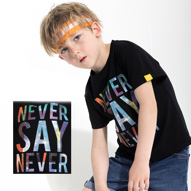 The Lettered Graphic: Children’s Letter-Print Performance T-Shirt
