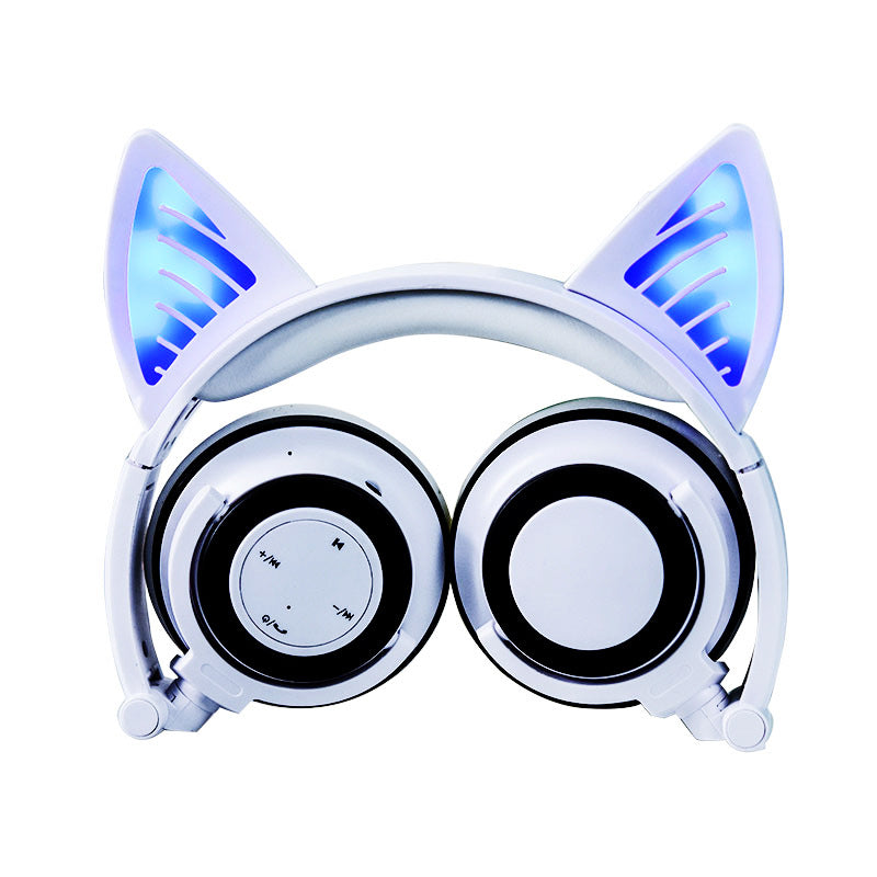 GlowFold: Illuminated Foldable Over-Ear Wireless Bluetooth Headphones
