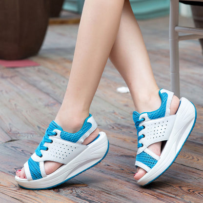 Statuesque: Platform Wedge Signature Sandals
