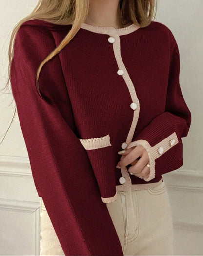 Single-breasted Knitted Cardigan Women Coat