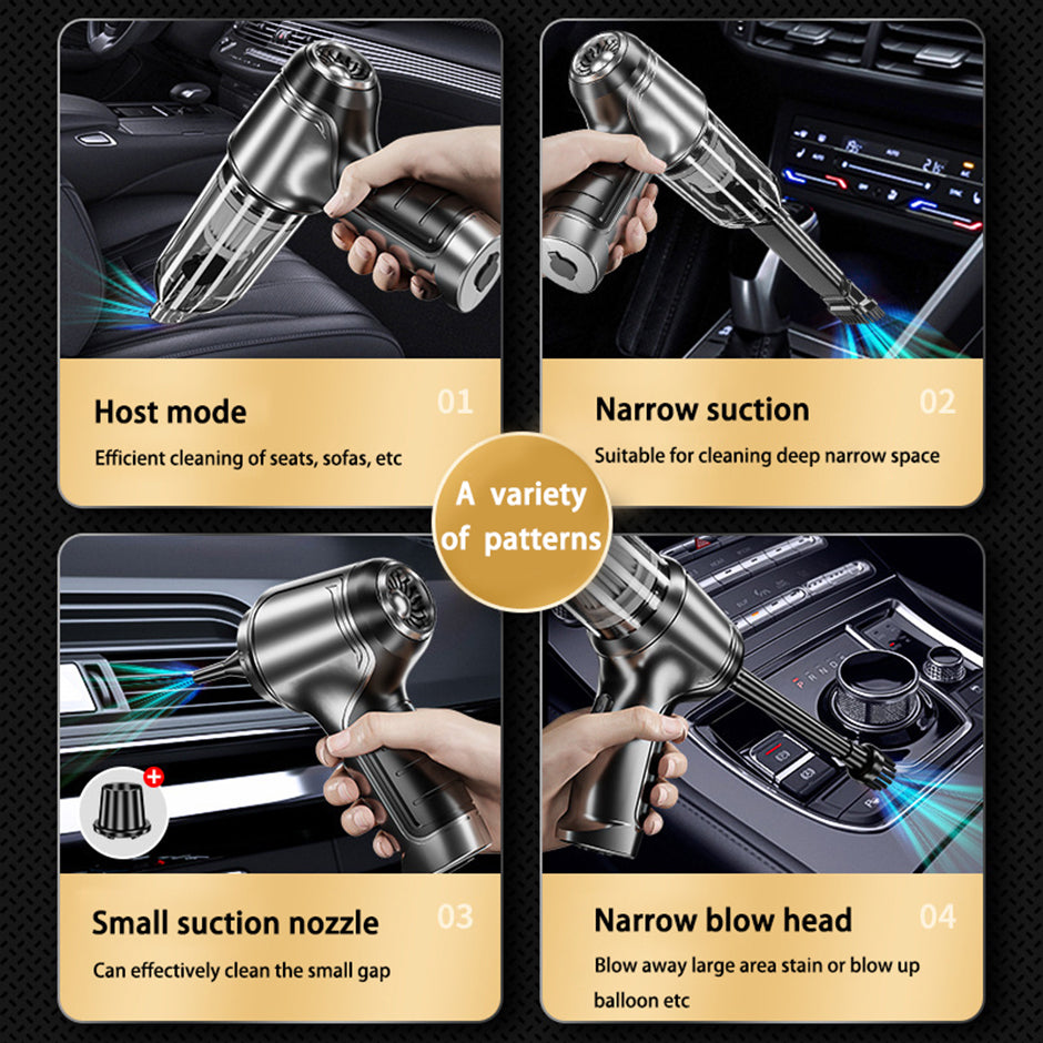 AutoSweep Turbo: High-Suction Precision Car Cleaning System