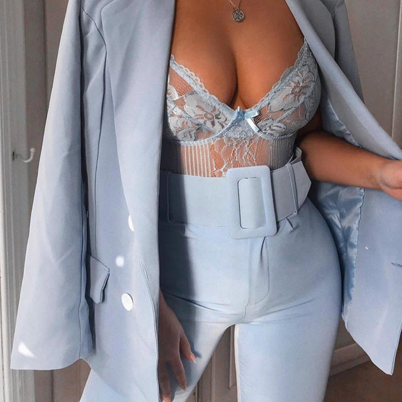 Women's slim Capris with high waist casual pants