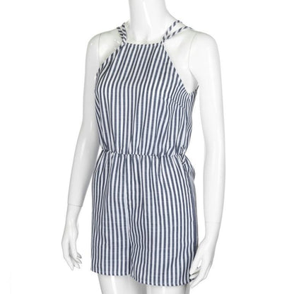 Sleeveless open-back jumpsuit