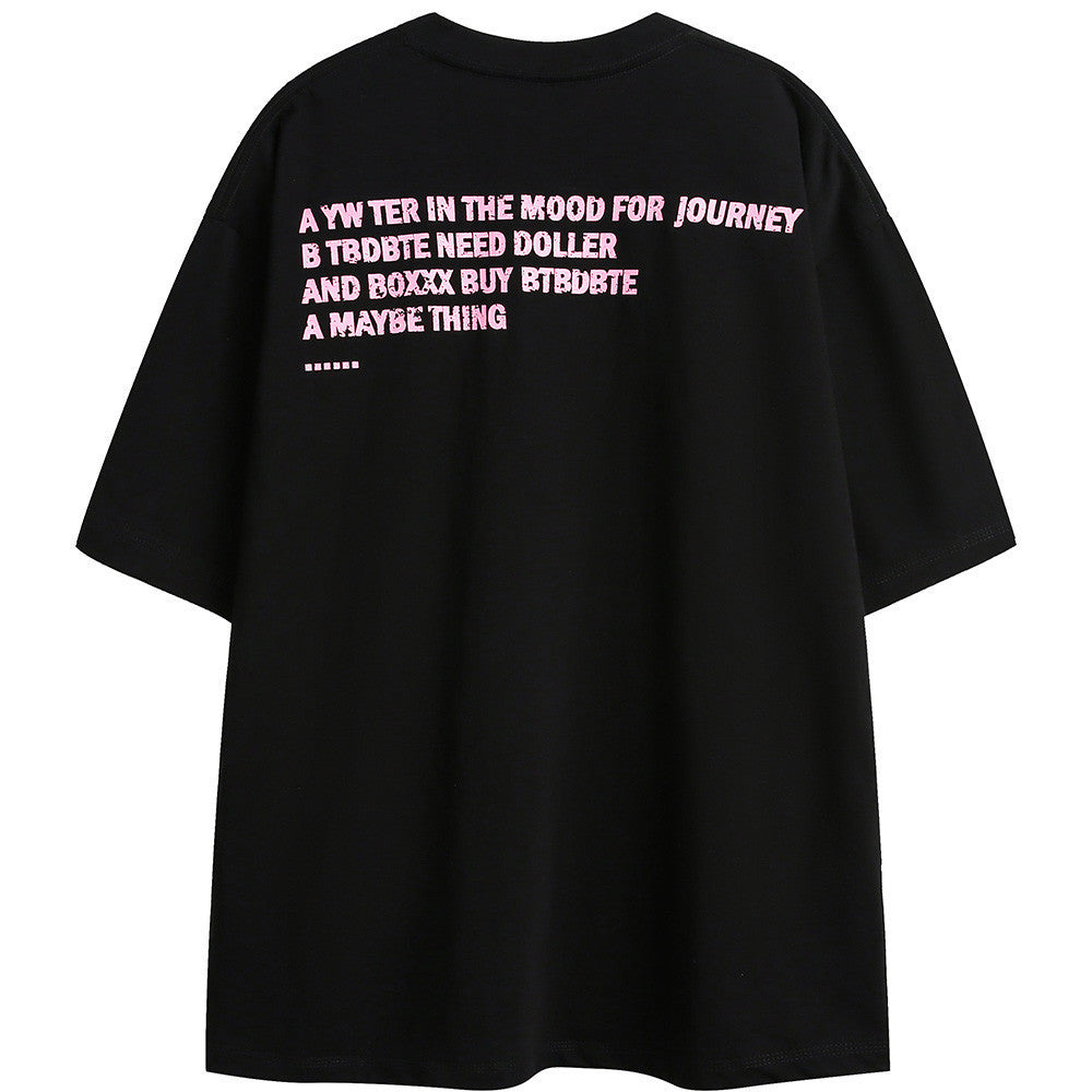 Printed Casual Short-sleeved Cotton T-shirt For Men