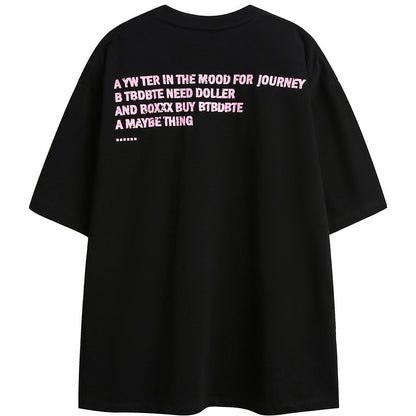 Printed Casual Short-sleeved Cotton T-shirt For Men