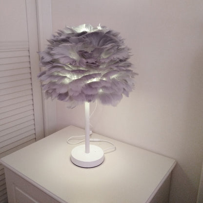 Bedroom Artistic Lamp Feather Table Lamp